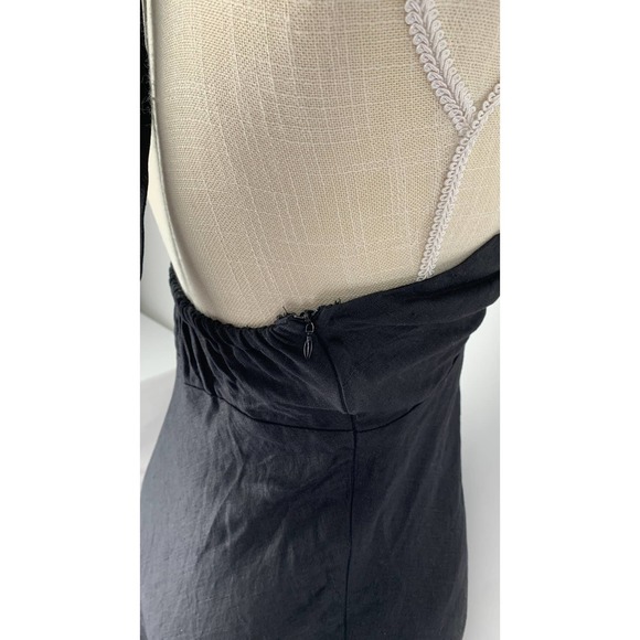 DISSH Alexis Linen Black Maxi Dress Gown Womens Size 4 New Halter Summer - Picture 6 of 8